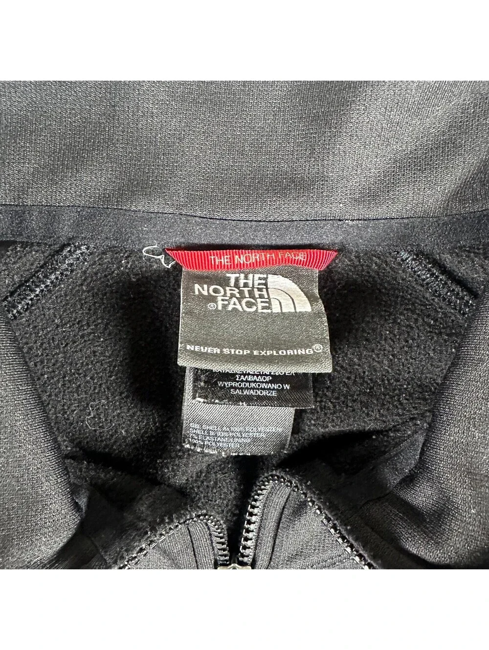 North Face Black 1/4 Zip S